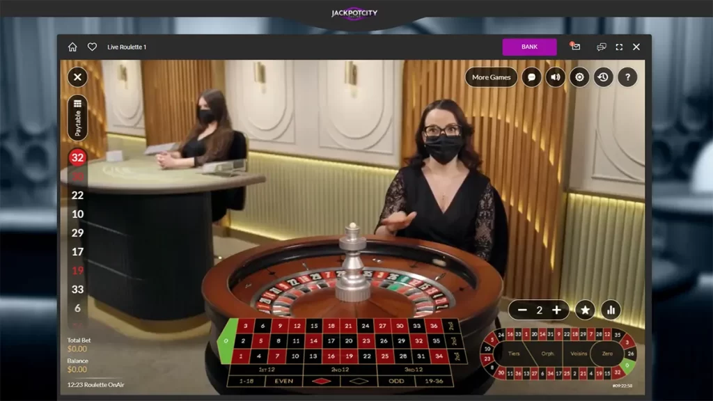 Jackpot City Live Roulette