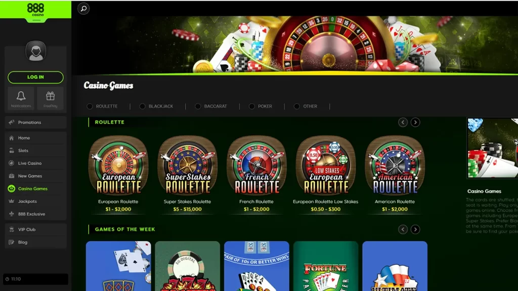 888Casino Games
