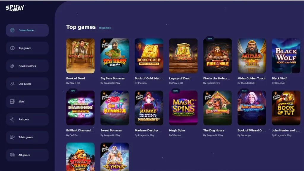 Spin Away Casino Games