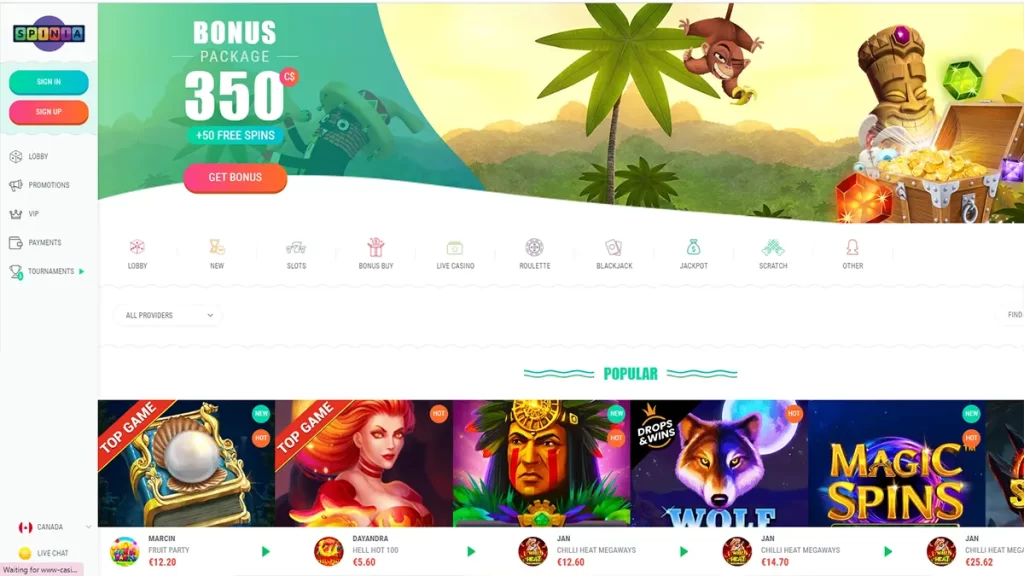 Spinia Casino