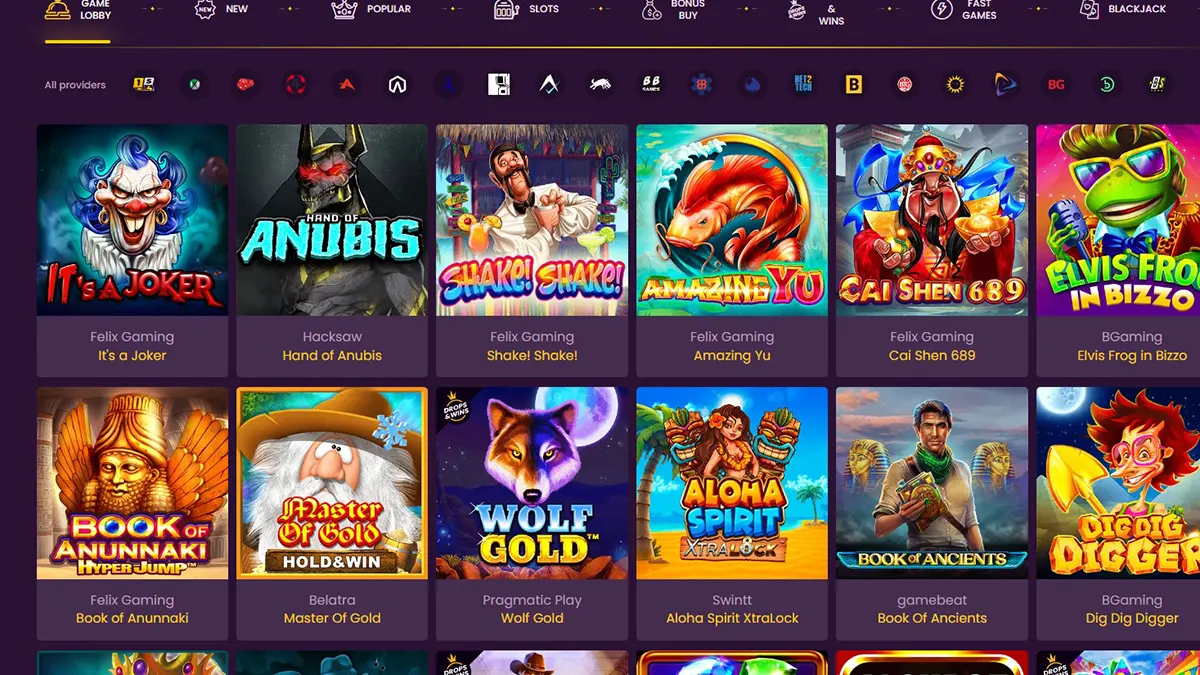 Bizzo Casino Games