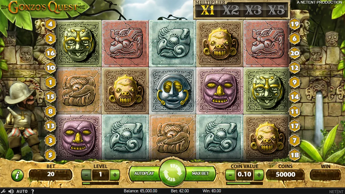 Gonzos Quest slot screenshot