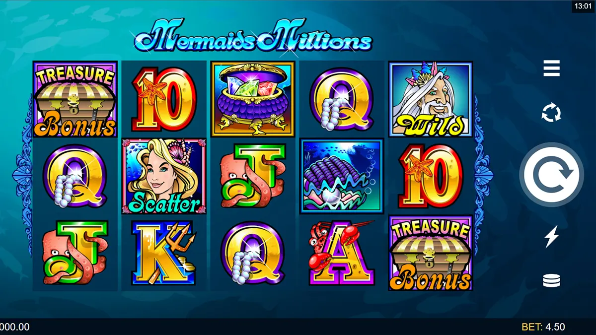 Mermaid Millions Slot Game Screenshot