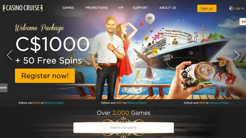 Casino Cruise homepage CA