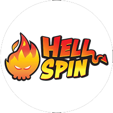 Hellspin Casino logo White Circle