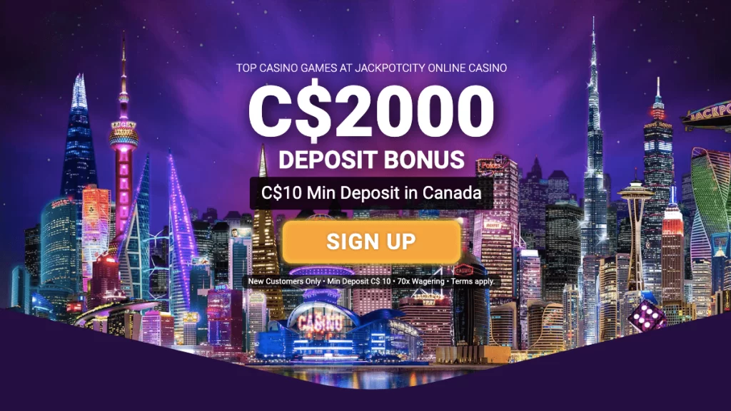 Jackpot City C$2000 New Bonus