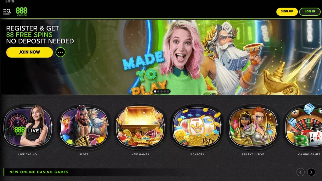 888Casino Homepage