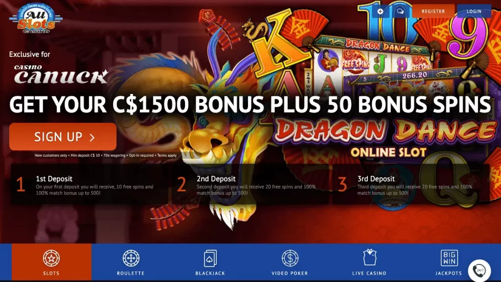 All Slots Casino Exclusive 50 Spins Offer