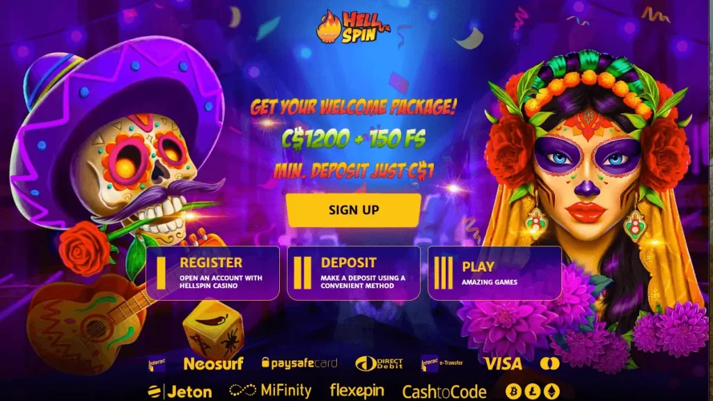 HellSpin Casino 150 free spins for $1 deposit