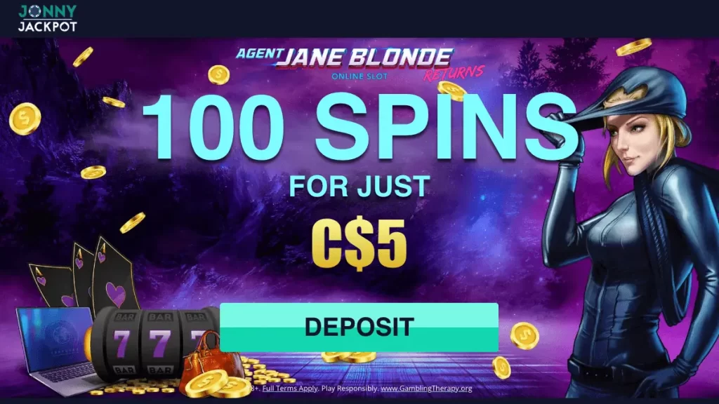 Jonny Jackpot 100 Free Spins for $5