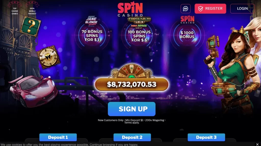 Spin Casino 70 Free Spins Offer