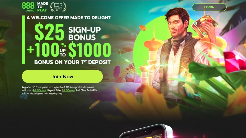 888 Casino Welcome Offer