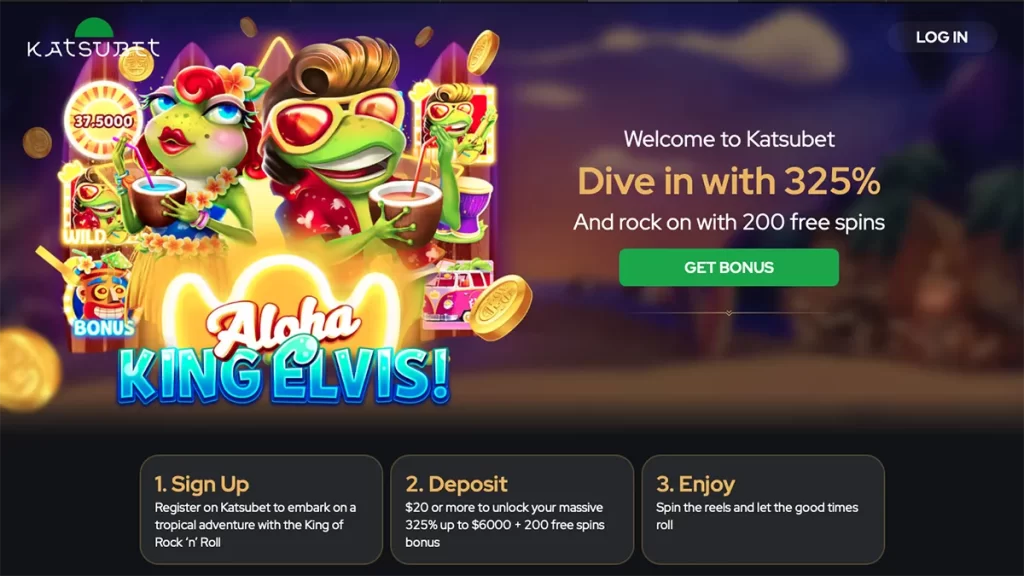Katsubet Casino Welcome Bonus Landing Page