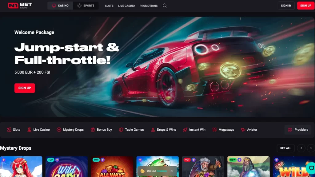 N1 Bet Casino homepage CA