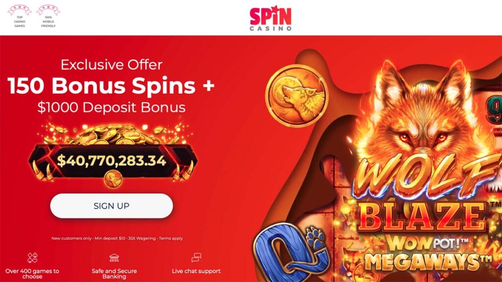Spin Casino New Exclusive Bonus Offer!