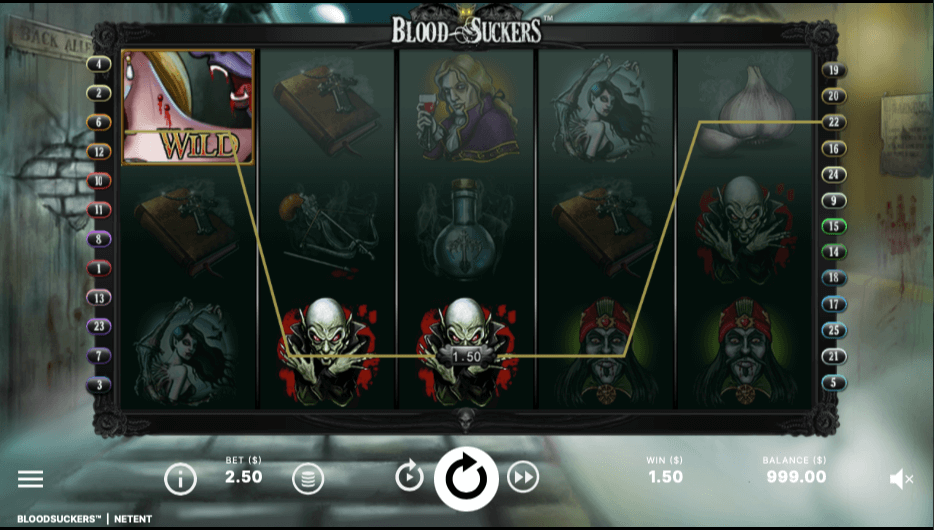 Blood Suckers slot game screenshot