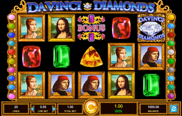 Da Vinci Diamonds slot screenshot