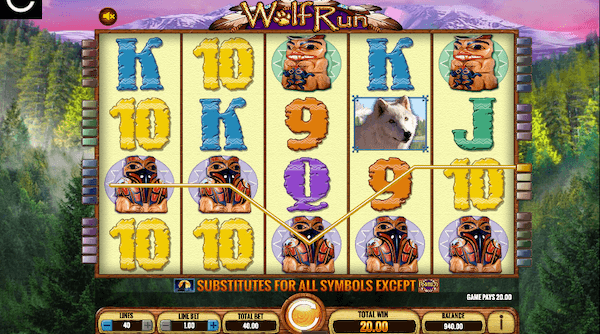 Wolf Run slot screenshot