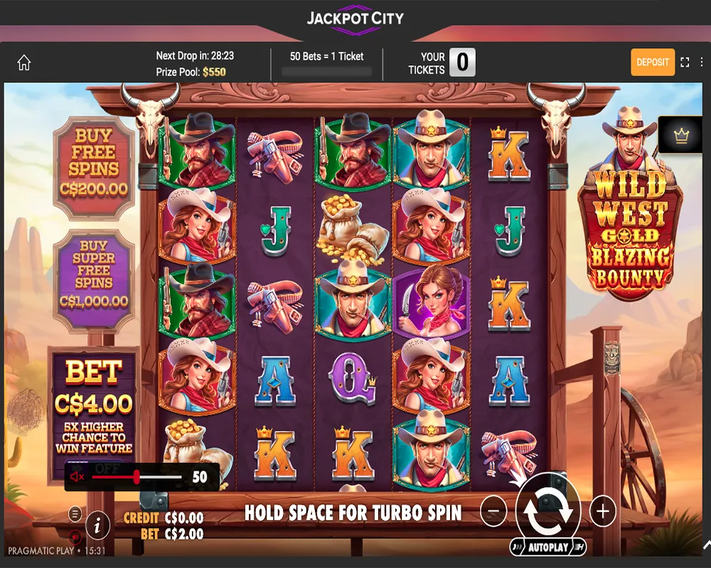 Wild West Bounty slot screenshot