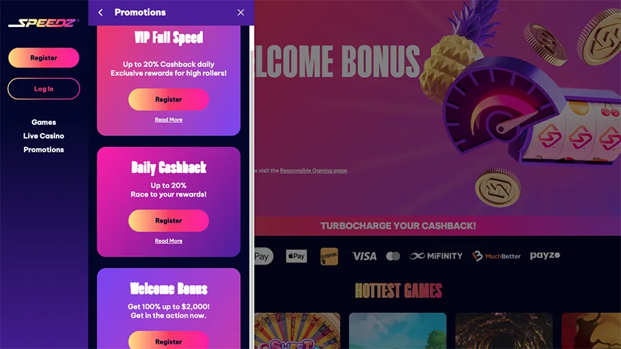 Speedz Casino Promotions