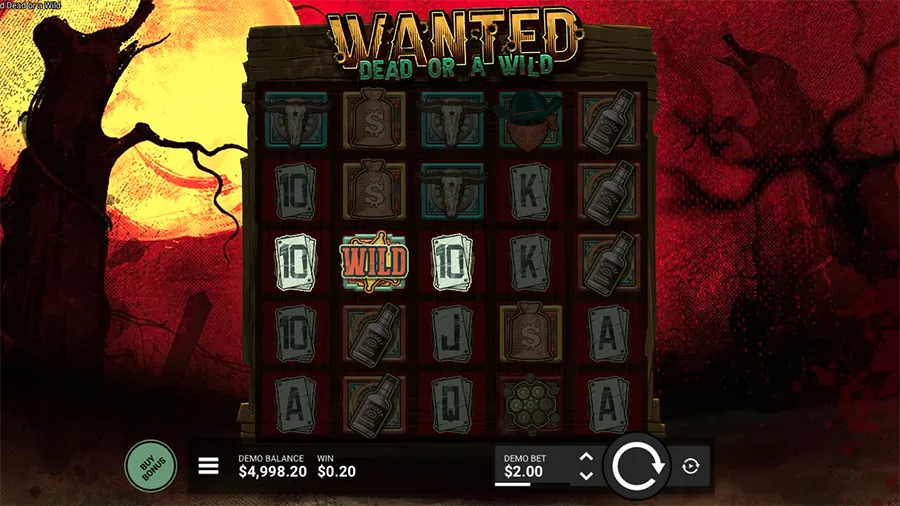 Wanted Dead or Wild Slot Screenshot
