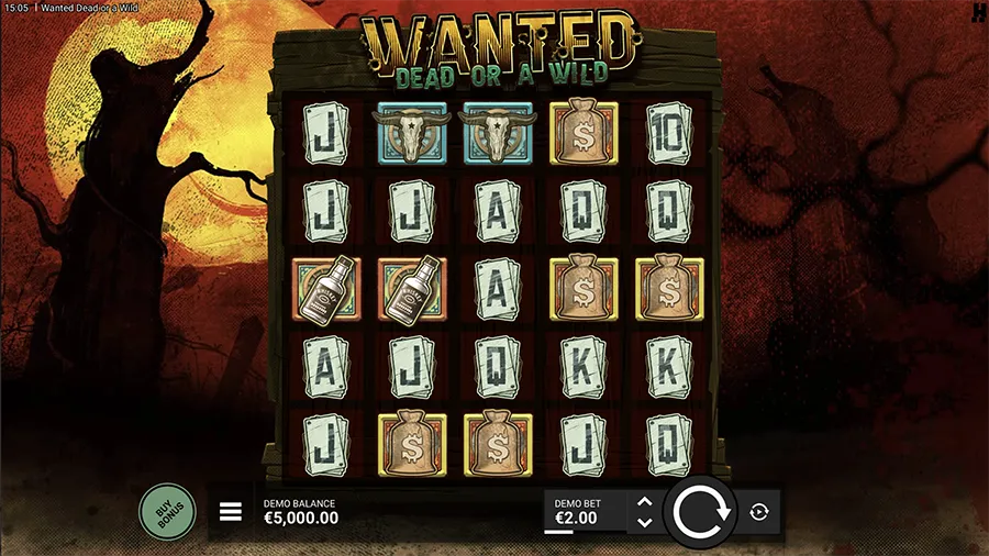 Wanted Dead or a Wild Slot Screenshot