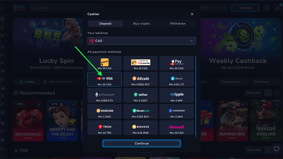 7Bit Casino Maestro Deposits