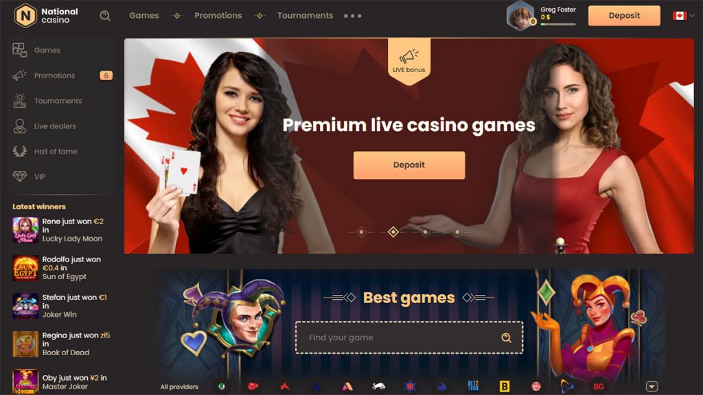 National Casino Homepage Canada