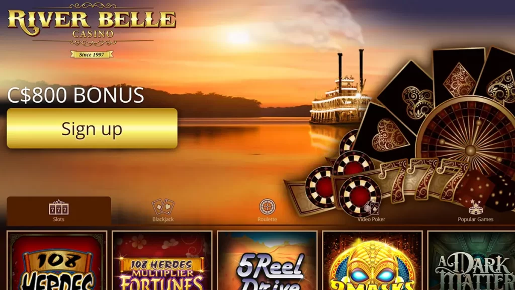 River Belle Casino Homepage