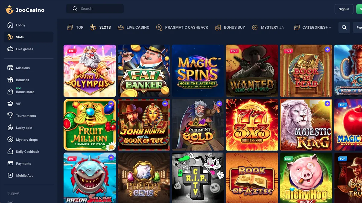 Joo Casino Games