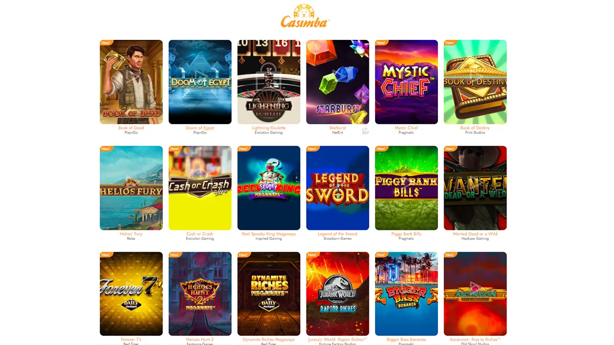 Casimba Casino Games